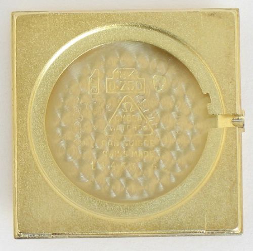 fig 7. CLASSIC SOLID 18CT GOLD SQUARE OMEGA DRESS WATCH 