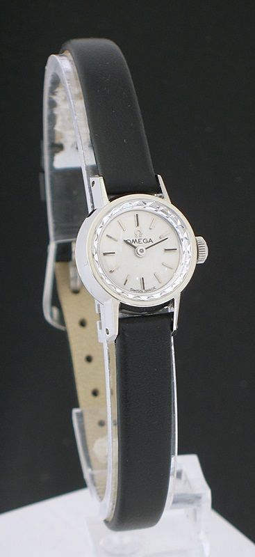 fig 1. EXQUISITE SOLID 18CT WHITE GOLD OMEGA LADIES COCKTAIL WATCH