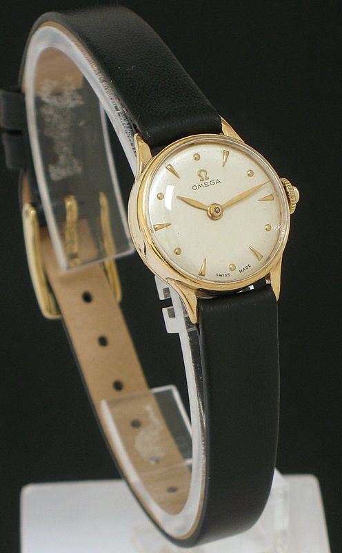 fig 1. LOVELY SOLID 9CT GOLD OMEGA LADIES COCKTAIL WATCH C1950