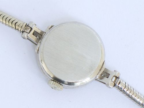 fig 8. BEAUTIFUL PLATINUM AND DIAMOND VERTEX REVIEW LADIES COCKTAIL WATCH C1950