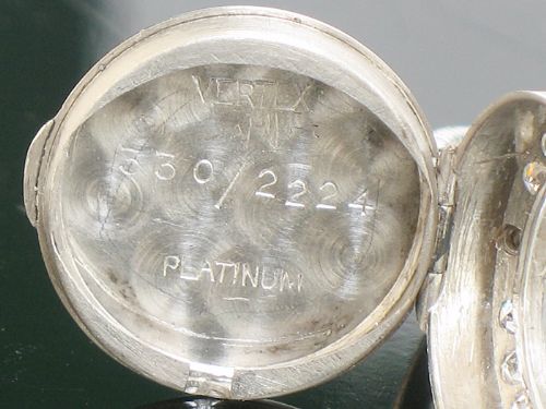 fig 10. BEAUTIFUL PLATINUM AND DIAMOND VERTEX REVIEW LADIES COCKTAIL WATCH C1950