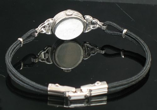 fig 7. WONDERFUL OMEGA PLATINUM AND DIAMOND LADIES COCKTAIL WATCH