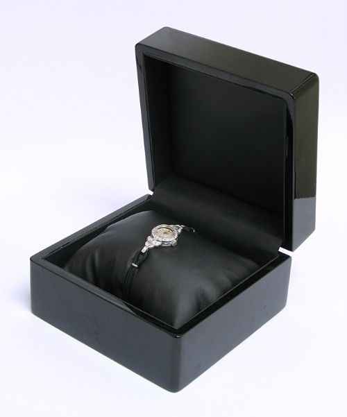 fig 9. WONDERFUL OMEGA PLATINUM AND DIAMOND LADIES COCKTAIL WATCH