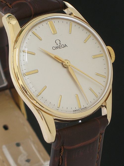 fig 3. SUPERB SOLID 9CT GOLD OMEGA CALIBRE 285 MENS WATCH