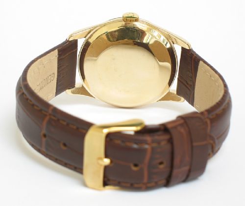 fig 4. SUPERB SOLID 9CT GOLD OMEGA CALIBRE 285 MENS WATCH