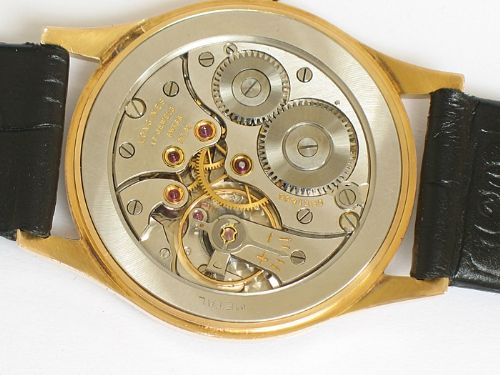 fig 7. RARE SOLID 18CT ROSE GOLD LONGINES 27M MENS WATCH C1955