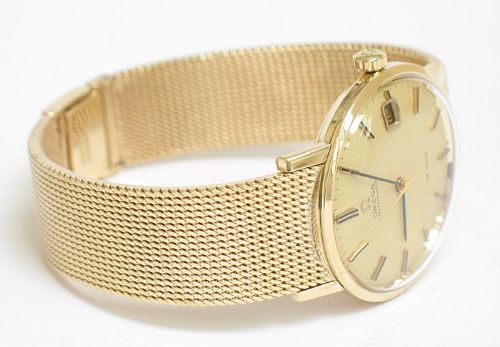 fig 2. STUNNING SOLID 9CT GOLD OMEGA DE VILLE AUTOMATIC MENS WATCH