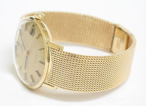 fig 3. STUNNING SOLID 9CT GOLD OMEGA DE VILLE AUTOMATIC MENS WATCH