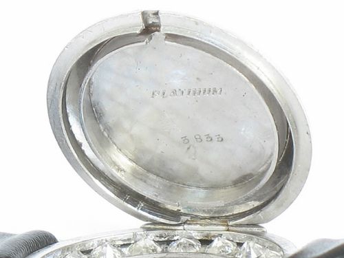 fig 9. STUNNING OMEGA PLATINUM AND 4CTS OF DIAMONDS LADIES ART DECO COCKTAIL WATCH