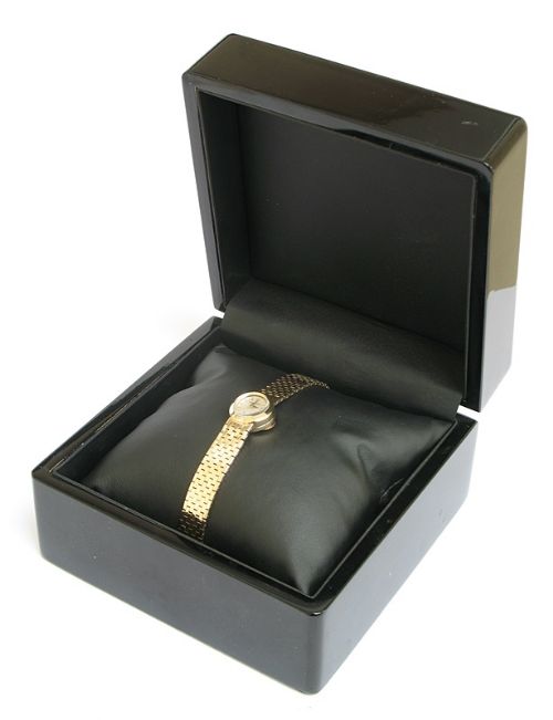 fig 8. BEAUTIFUL SOLID 9CT GOLD JAEGER-LECOULTRE BACKWINDER LADIES COCKTAIL WATCH C1958