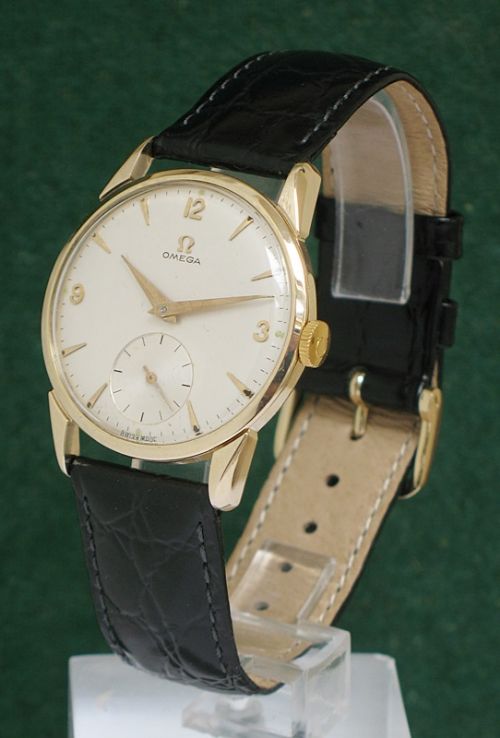 fig 2. SUPERB RARE ORIGINAL SOLID 9CT GOLD OMEGA CALIBRE 267 REF OA 2900 MENS WATCH WITH BOX C1957