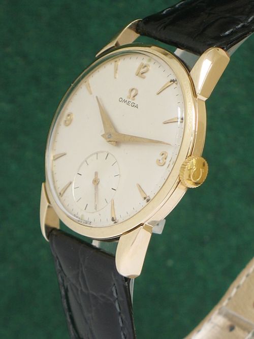 fig 3. SUPERB RARE ORIGINAL SOLID 9CT GOLD OMEGA CALIBRE 267 REF OA 2900 MENS WATCH WITH BOX C1957