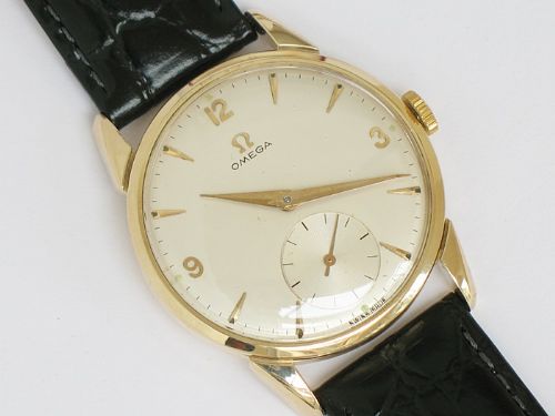 fig 7. SUPERB RARE ORIGINAL SOLID 9CT GOLD OMEGA CALIBRE 267 REF OA 2900 MENS WATCH WITH BOX C1957