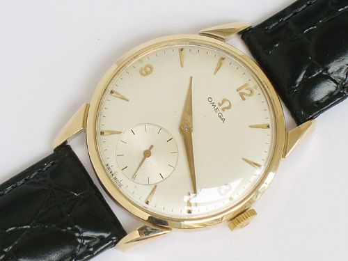 fig 8. SUPERB RARE ORIGINAL SOLID 9CT GOLD OMEGA CALIBRE 267 REF OA 2900 MENS WATCH WITH BOX C1957
