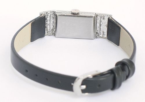 fig 8. DIVINE LONGINES PLATINUM AND DIAMOND ART DECO LADIES COCKTAIL WATCH c1940
