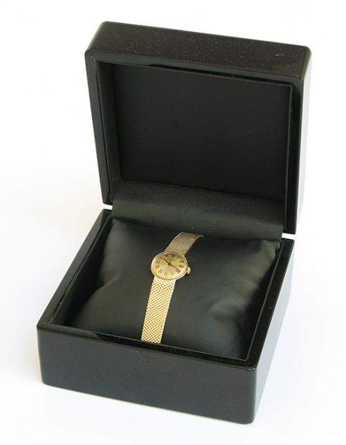 fig 9. LOVELY SOLID 9CT GOLD JAEGER LE-COULTRE LADIES COCKTAIL WATCH