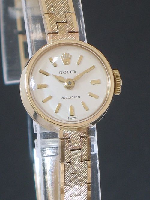 fig 2. BEAUTIFUL SOLID 9CT GOLD ROLEX PRECISION LADIES COCKTAIL WATCH