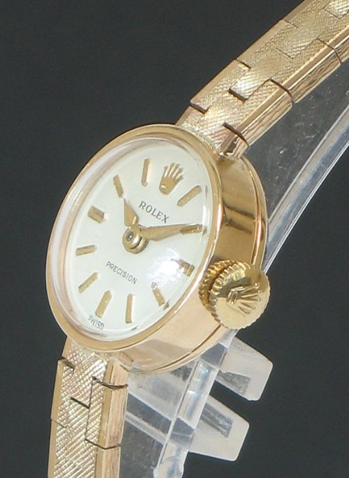 fig 3. BEAUTIFUL SOLID 9CT GOLD ROLEX PRECISION LADIES COCKTAIL WATCH