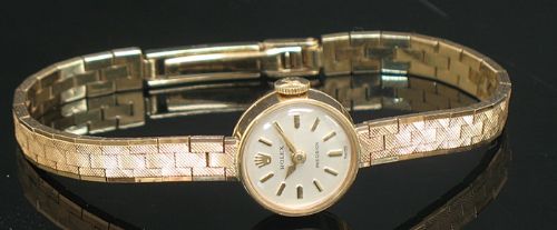 fig 4. BEAUTIFUL SOLID 9CT GOLD ROLEX PRECISION LADIES COCKTAIL WATCH