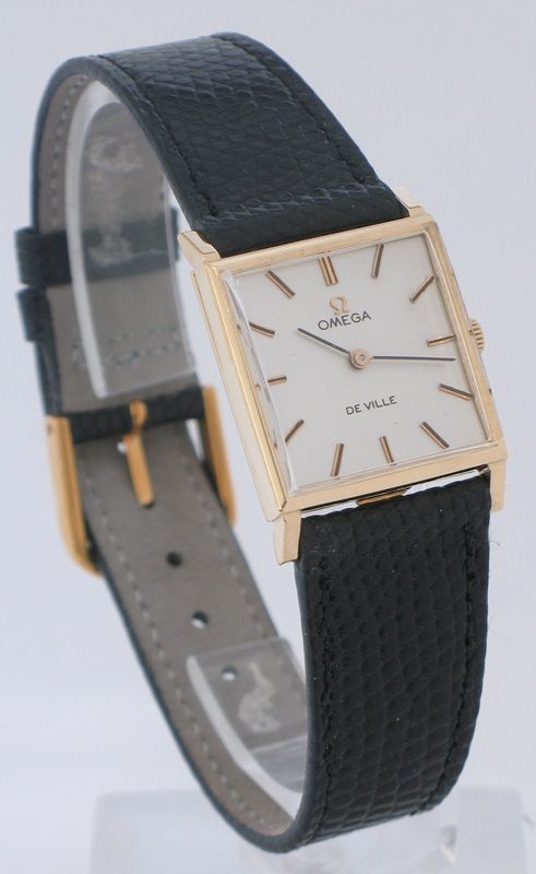 fig 1. CLASSIC SOLID 18CT GOLD OMEGA DE VILLE LADIES DRESS WATCH