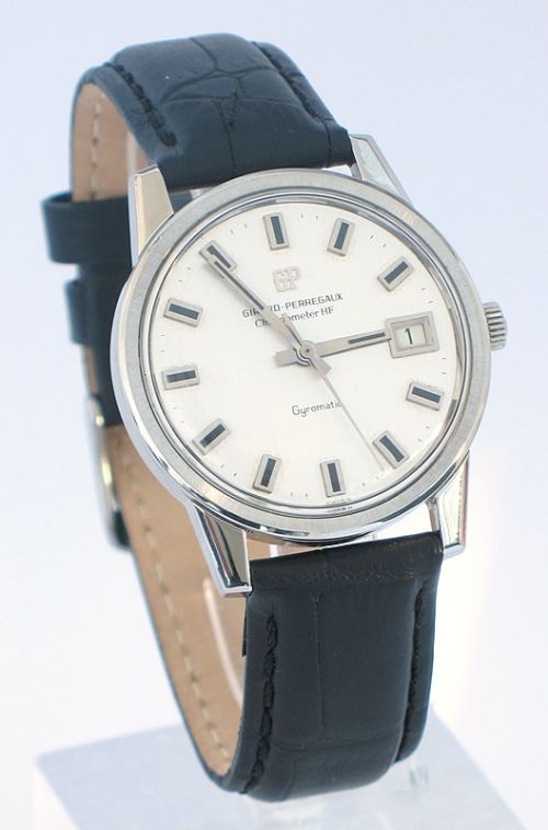 fig 1. INCREDIBLE GIRARD PERREGAUX GYROMATIC HF COSC OBSERVATORY CHRONOMETER MENS WATCH