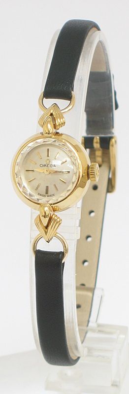 fig 1. BEAUTIFUL SOLID 18CT GOLD OMEGA SAPHETTE LADIES COCKTAIL WATCH 1959