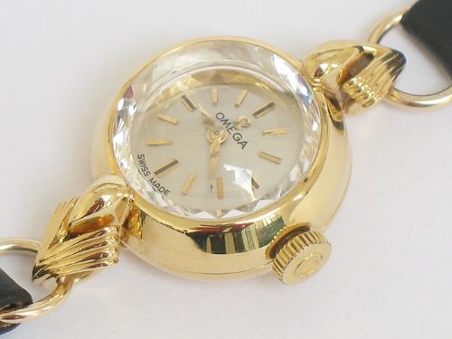 fig 7. BEAUTIFUL SOLID 18CT GOLD OMEGA SAPHETTE LADIES COCKTAIL WATCH 1959