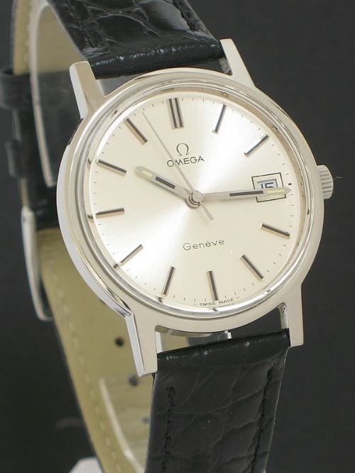 fig 2. SUPERB OMEGA GENEVE QUICK SET DATE MENS WATCH