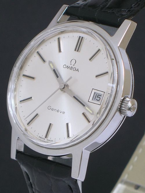fig 3. SUPERB OMEGA GENEVE QUICK SET DATE MENS WATCH