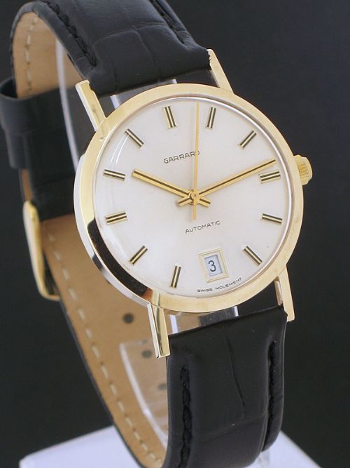 fig 2. SOLID 9CT GOLD GARRARD AUTOMATIC WITH DATE MENS WATCH