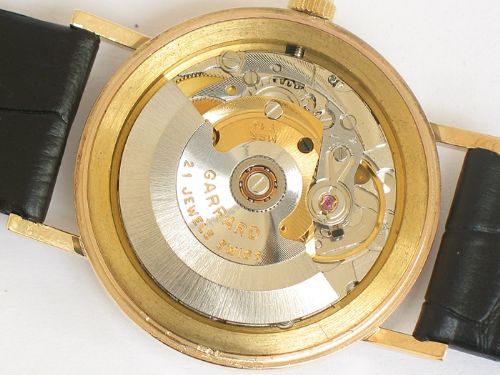 fig 8. SOLID 9CT GOLD GARRARD AUTOMATIC WITH DATE MENS WATCH