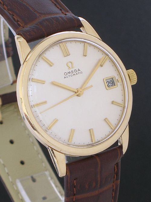 fig 4. INCREDIBLE SOLID 9CT GOLD OMEGA AUTOMATIC WITH DATE MENS WATCH