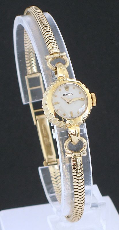 fig 1. BEAUTIFUL SOLID 18CT GOLD ROLEX LADIES COCKTAIL WATCH C1950