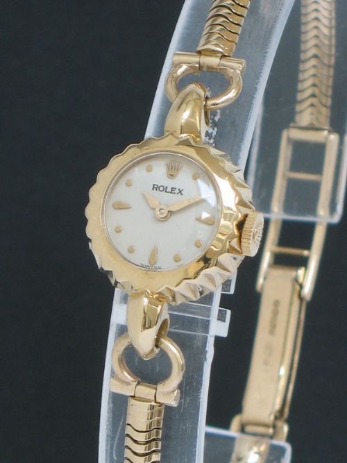 fig 2. BEAUTIFUL SOLID 18CT GOLD ROLEX LADIES COCKTAIL WATCH C1950