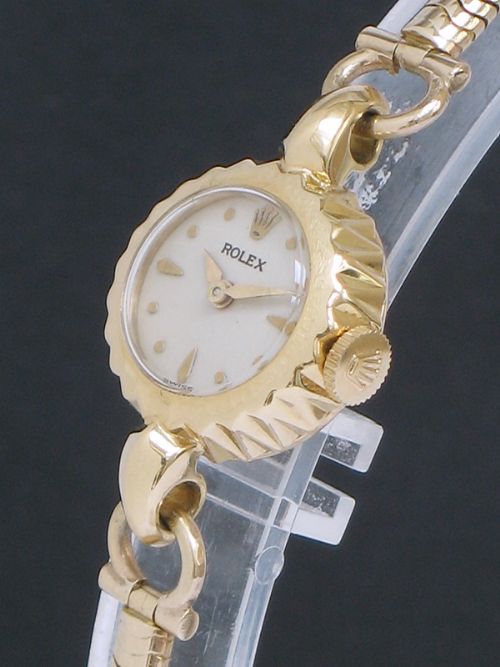 fig 3. BEAUTIFUL SOLID 18CT GOLD ROLEX LADIES COCKTAIL WATCH C1950