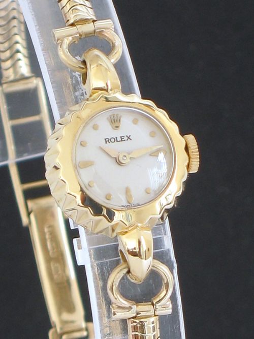 fig 4. BEAUTIFUL SOLID 18CT GOLD ROLEX LADIES COCKTAIL WATCH C1950