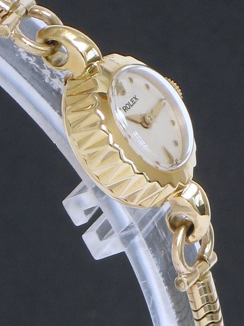 fig 5. BEAUTIFUL SOLID 18CT GOLD ROLEX LADIES COCKTAIL WATCH C1950