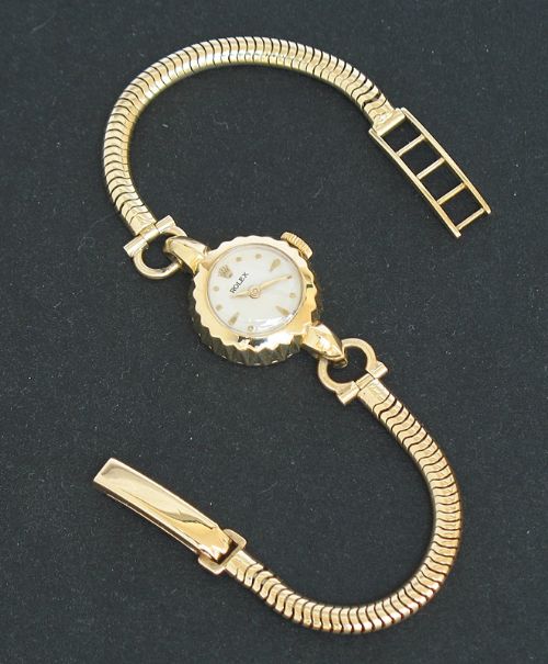 fig 7. BEAUTIFUL SOLID 18CT GOLD ROLEX LADIES COCKTAIL WATCH C1950
