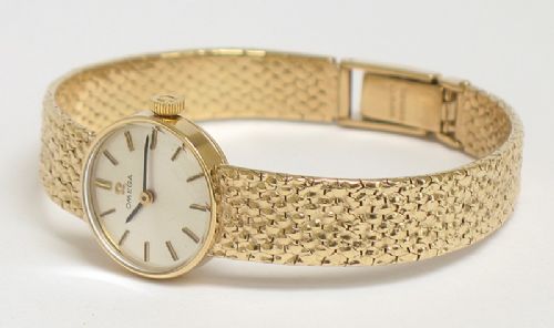 fig 1. LOVELY SOLID 9CT GOLD OMEGA LADIES COCKTAIL WATCH WITH ORIGINAL BOX