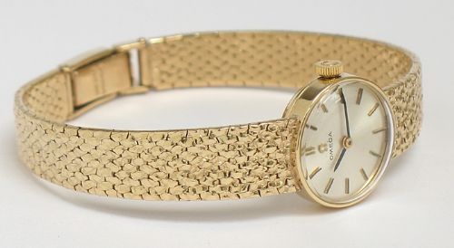 fig 2. LOVELY SOLID 9CT GOLD OMEGA LADIES COCKTAIL WATCH WITH ORIGINAL BOX