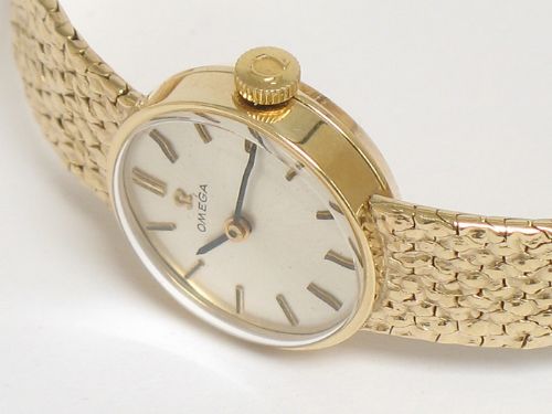 fig 7. LOVELY SOLID 9CT GOLD OMEGA LADIES COCKTAIL WATCH WITH ORIGINAL BOX