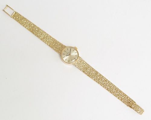 fig 10. LOVELY SOLID 9CT GOLD OMEGA LADIES COCKTAIL WATCH WITH ORIGINAL BOX