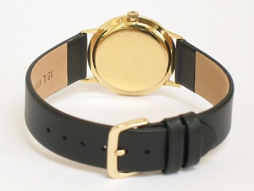 fig 4. STUNNING SOLID 18CT GOLD GIRARD PERREGAUX MENS SLIMLINE DRESS WATCH