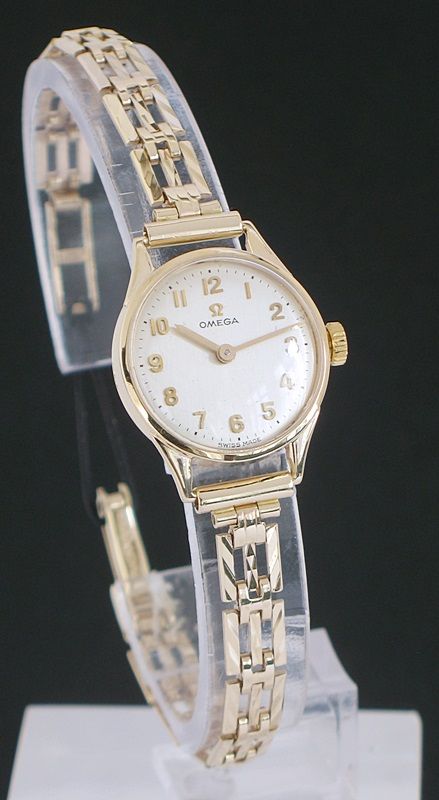 fig 1. LOVELY SOLID 9CT GOLD OMEGA LADIES COCKTAIL WATCH