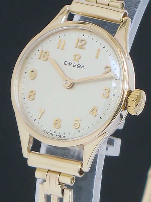 fig 2. LOVELY SOLID 9CT GOLD OMEGA LADIES COCKTAIL WATCH