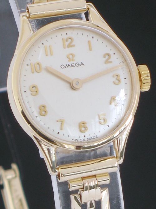 fig 3. LOVELY SOLID 9CT GOLD OMEGA LADIES COCKTAIL WATCH