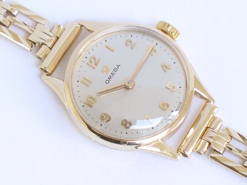 fig 4. LOVELY SOLID 9CT GOLD OMEGA LADIES COCKTAIL WATCH