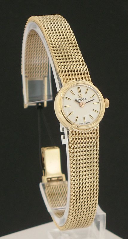 fig 1. BEAUTIFUL SOLID 9CT GOLD OMEGA LADIES COCKTAIL WATCH