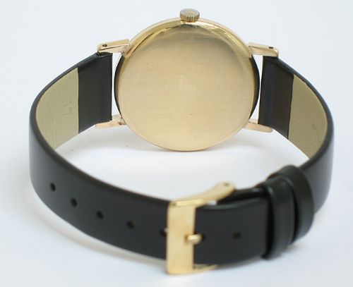 fig 4. SUPERB SOLID 9CT GOLD GIRARD PERREGAUX MENS WATCH C1960