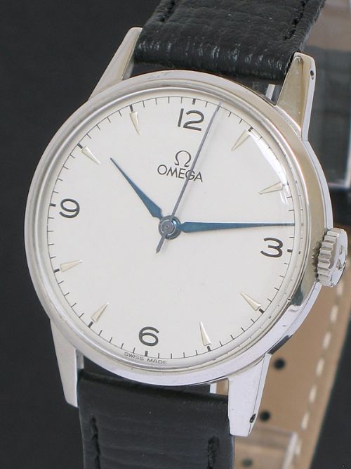 fig 2. RARE OMEGA 3OT2 STAINLESS STEEL MENS WATCH C1947